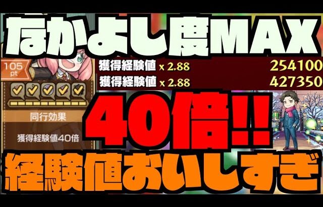 【経験値40倍】おいしすぎ。なかよし度上げてきました。《SPY×FAMILYコラボ》【ぺんぺん】