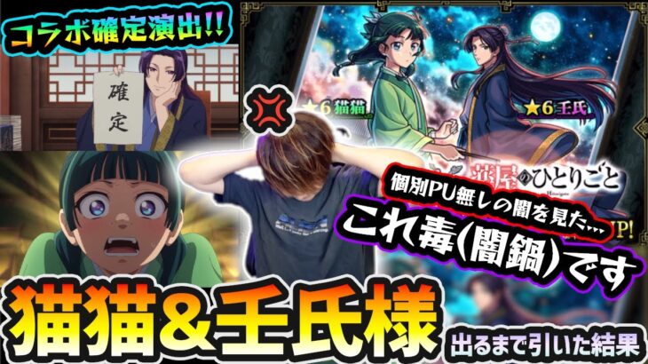 【薬屋コラボ】※コラボ確定演出きたあああ！！！過去一レベルで限定超出るけど、これが闇鍋ガチャかああああ(怒)！！新キャラ『猫猫・壬氏』狙って、引くまでガチャ回した結果がヤバい【けーどら】