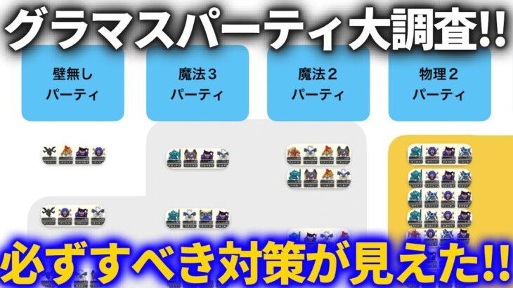 【ドラクエウォーク】モングラ勢必見！！シーズン5直前グラマス100パーティ調査！！必ず対策したいパーティたちが見えました！！【なかまモンスター】