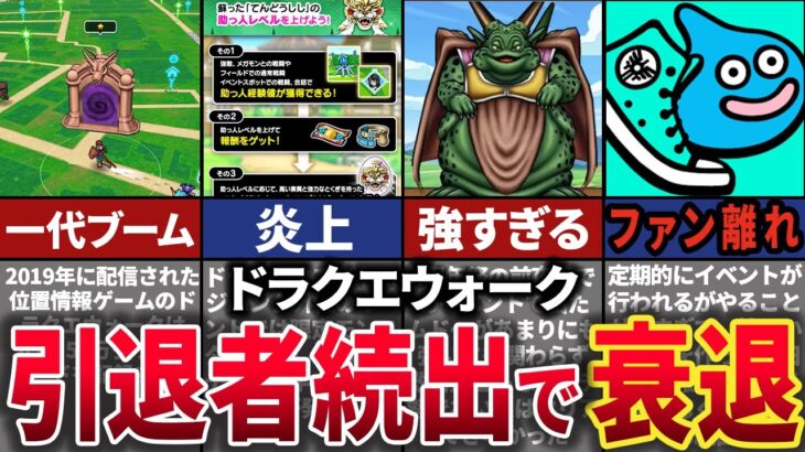 【引退者続出】人気絶頂からの衰退。ポケGOに乗っかり人気爆発するも、運営で失敗したドラクエウォークの歴史を解説【ゆっくり解説】