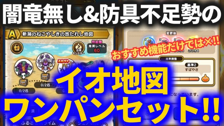 【ドラクエウォーク】おすすめ機能だけでは到達できない！！闇竜無し＆防具足りない勢の例のイオ地図ワンパンセッティング！！【新潟のねこやしきさん】【はかいのてっきゅう】