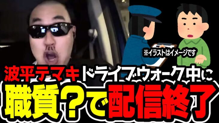 【テマキ 切り抜き】波平テマキ、ドライブウォーク中に職務質問？で配信終了…【2024/04/15】