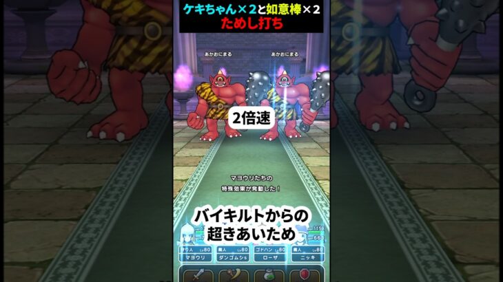 【ドラクエウォーク】ケキちゃん２本と如意棒２本で試し打ち！バイキルト２回【ドラゴンクエストウォーク】2025年5月20日