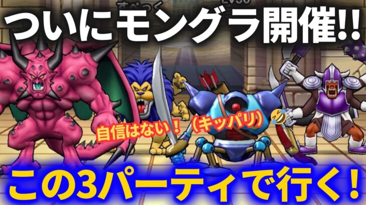 【ドラクエウォーク】ついにモングラ始まる！！この3パーティで行きます！！【モンスターグランプリ】【βシーズン】