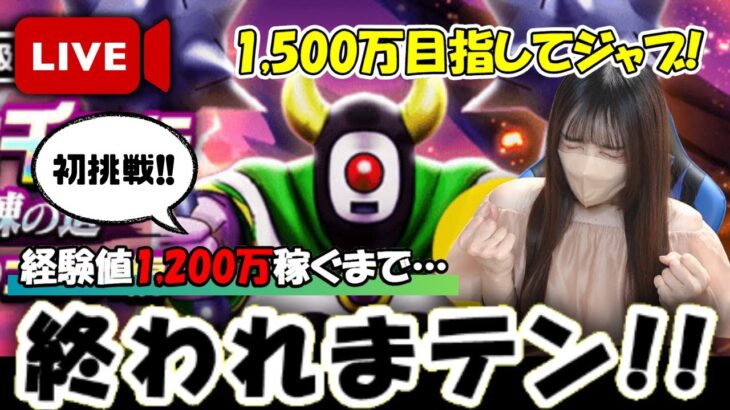 【ドラクエウォーク】暑すぎる…そうだ定点狩りしよう！初の経験値1,200万稼ぐまで終われまテン！！