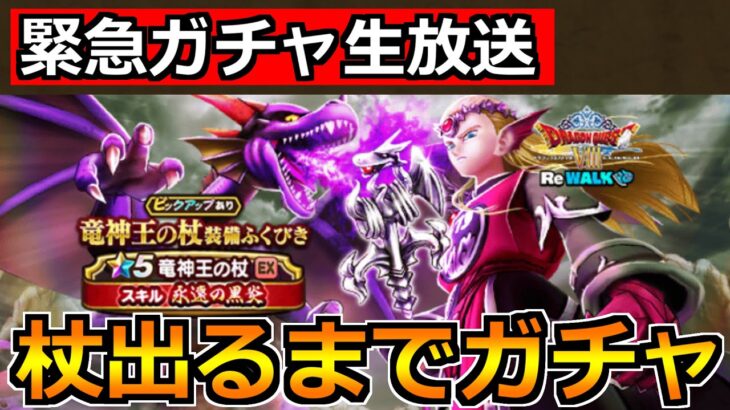 【ドラクエウォーク】竜神王の杖を引くまで竜神王装備ガチャ！今日も安定の神引きするぞ！