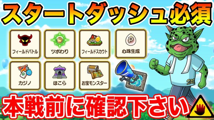【ドラクエウォーク】スタートダッシュ必須です!! 本戦前に必ず確認下さい!!【DQW】