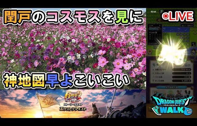 【ドラクエウォークLive】６周年記念イベント 英雄を継ぐ者 エクストラクエスト＆地図アップデートと蓮田付近さんぽ【ツイキャス同時配信】