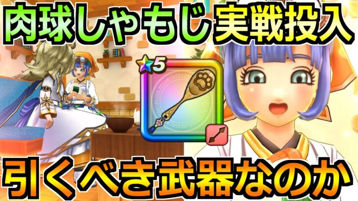 【ドラクエウォーク】肉球印の大しゃもじの評価と実戦投入！セラフィ装備ガチャは引くべきか！