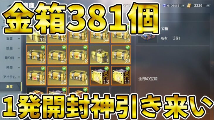 【荒野行動】今年最後の大勝負で金箱３８１個をワンパンで引いてみた結果！よっしゃぁぁあああああああ！！！