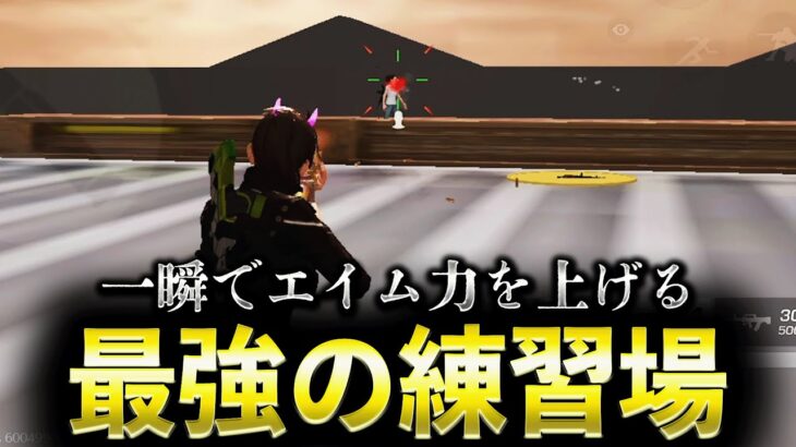 【荒野行動】一瞬でエイム力を上げられる練習場がヤバいwww【荒野ビルド】