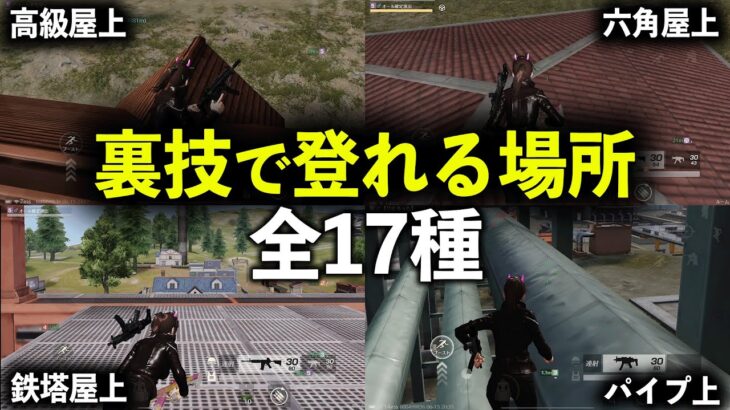 【荒野行動】どこでも登れる裏技がヤバイwwwゴリ押しで行ける場所【全17種】