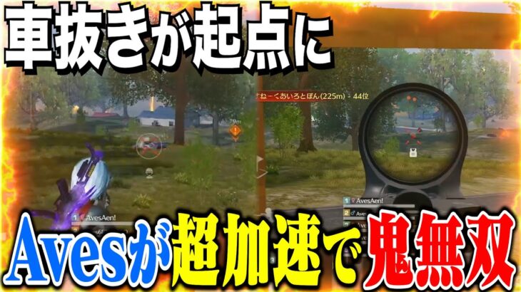 たこぉの車抜きから始まるAvesの無双劇場【荒野行動】