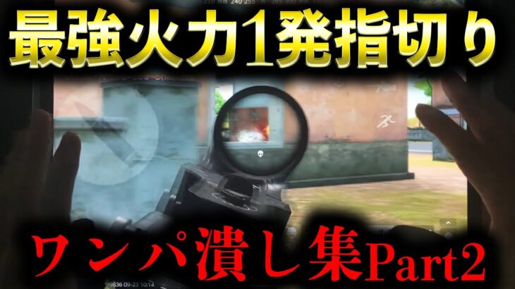 【Part2】最強火力”1発指切り”で無双するワンパ潰し集【荒野行動】【ソロクイン／PEAK戦／手元キル集】