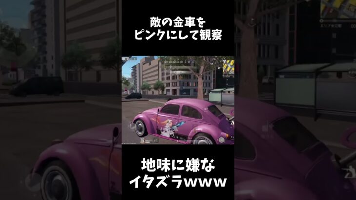 敵の愛車を可愛いピンクの車に変えて観察してみたｗｗ【荒野行動】#shorts  Knives Out
