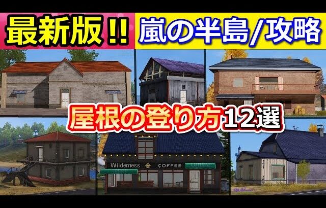 【荒野行動】嵐の半島が好きな人必見！【全12選：完全攻略】今すぐ使える屋根の登り方！オレンジハウス・コーヒーショップ・高級ハウスetc…屋根上で戦う方法（Vtuber）