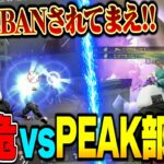 BAN寸前のPEAK戦中にFlora瀧と芝刈り機〆危に遭遇して慌てるメンバー【荒野行動】