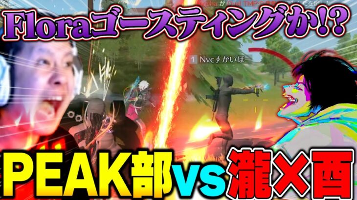 αDメンバーと爆笑PEAK中にFlora瀧と酉茶に絡まれて一瞬で全てを失うへちょ【荒野行動】