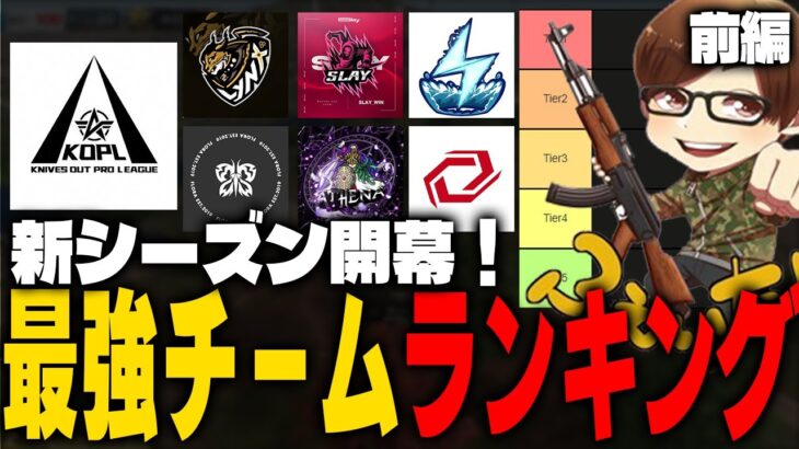 【緊急】Vogelメンバーが決める！KOPL開幕最強チームランキング【荒野行動】