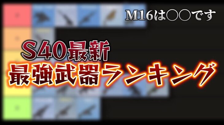【荒野行動】最新最強武器ランキング【S40最新】