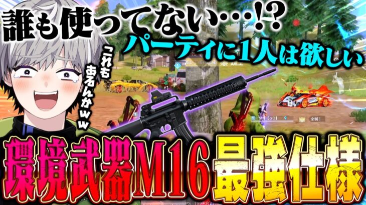 【環境破壊】誰も使ってないM16最強の仕様使ったらヤバすぎた35キル5700ダメ【荒野行動】