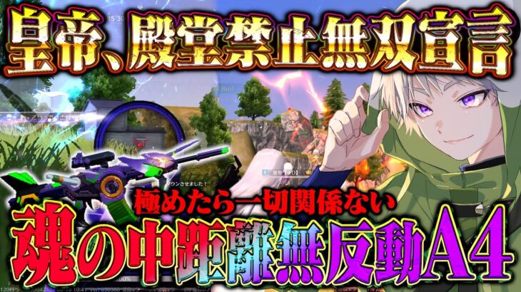 【無反動】ソロスクで殿堂封印してM4A4中距離宣言抜きからのギリギリのラスト【#荒野行動 】