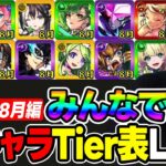 【LIVE】≪8月編≫みんなで作る2025年に登場ガチャキャラTier表【モンスト】