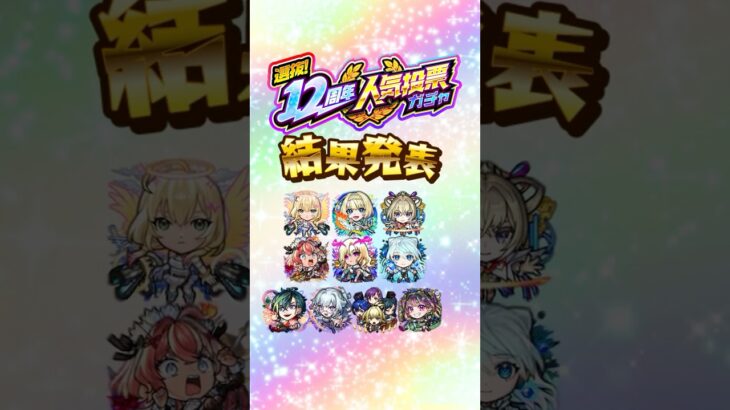 【モンスト12周年】「選抜！12周年人気投票ガチャ」結果発表〜！【モンスト公式】