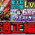 【最適正】超簡単！6月のクエストダンジョン15！ウルフデイトナ編成！代用・立ち回り解説！6月クエスト15！黒メダルと魔法石をGETしよう【パズドラ】