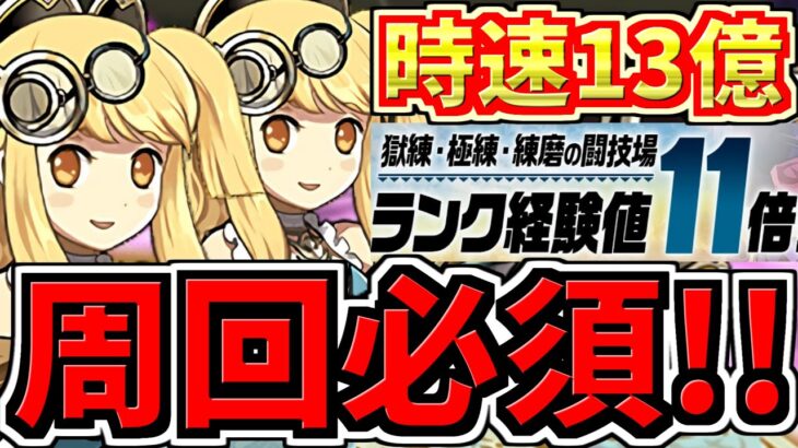 【時速13億】ランク上げ6パターン！両サレ獄練サレサレ極練！周回編成！代用・立ち回り解説！ランク1100メモリアルガチャに備えよう【パズドラ】