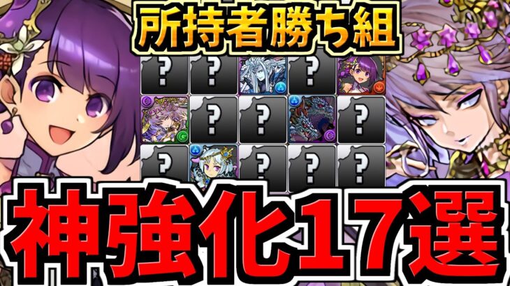 【神強化17選】所持者勝ち組！特に強くなる既存キャラを厳選して紹介します！【パズドラ】