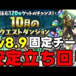【10月のクエスト】Lv8.9固定チーム！ド安定立ち回り解説！【パズドラ】