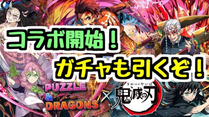 【生放送】鬼滅コラボ開幕！ガチャも引くよ！！！【パズドラ】