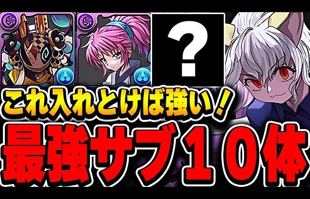 これ持ってたら最強編成ができる！！ピトー編成に入る最強サブを10体厳選して紹介！！【最強リーダー】【パズドラ実況】