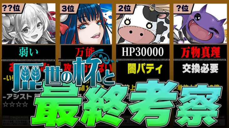 【最終考察】酒、当たり最強ランキングTOP21+1【常闇評価　パズドラ　歴世の杯と神創の雫】