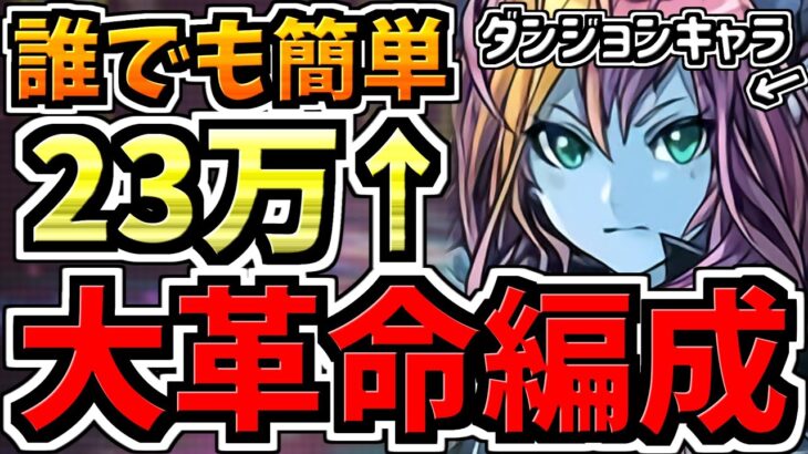 【大革命】ランダン！固定生成23万点↑パズル苦手でも王冠余裕！編成！代用・立ち回り解説！シルヴィ杯【パズドラ】