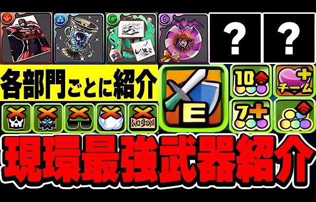みんなは何体持ってる？現環境で最強な武器を耐性などの部門ごとに紹介！！【パズドラ実況】