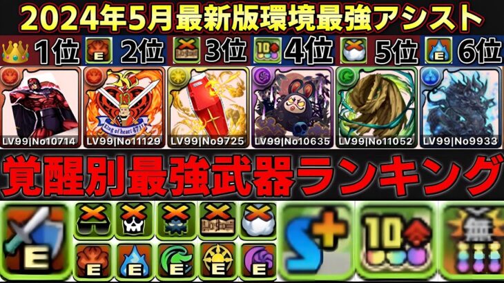 【パズドラ】環境アシスト武器ランキング‼︎各耐性や属性付与別で個別ランキング‼︎最後は総合ランキングも発表‼︎【パズドラ実況】