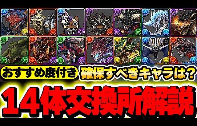 あのキャラだけは絶対確保！！モンハンコラボ全14体＋3体についておすすめ度付きで解説！！【モンハンコラボ】【パズドラ実況】