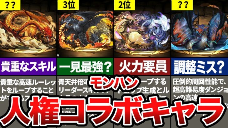 モンハンコラボ人権キャラランキングTOP10【パズドラ解説】