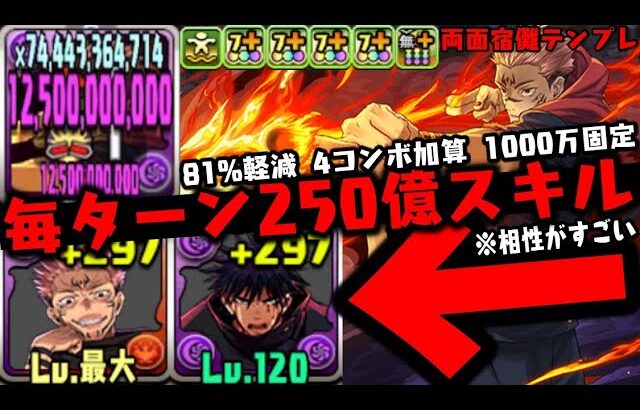 【両面宿儺】” 1ターン250億 ” の暴走を支え続ける伏黒恵ループWWWWWWW【呪術廻戦コラボ】【ダックス】【パズドラ実況】