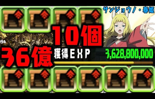 【ダンボ10経験値36億】サンジョウノ春姫にかかれば1撃36億なんだからWWWWWWWW【ダンまち・GA文庫コラボ】【ダックス】【パズドラ実況】