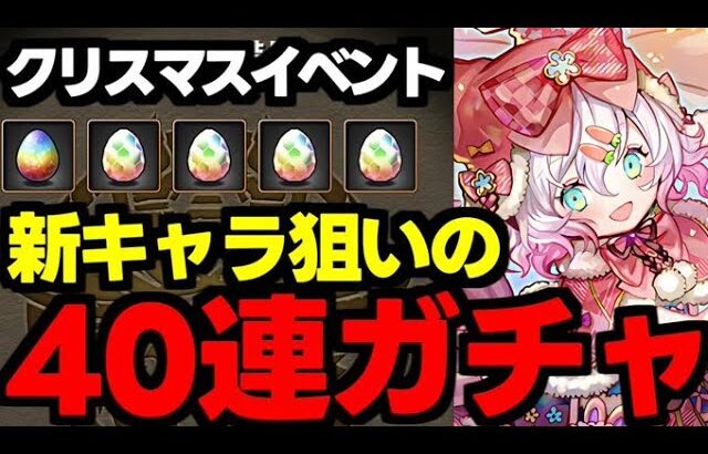 【ガチャ動画】新キャラ狙いでクリスマスガチャ引くぞー！40連で新キャラ出ろ！【パズドラ】