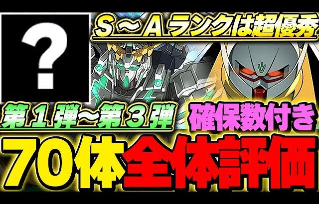 【確保数付き】確保優先キャラは誰？超優秀キャラ多数存在！！ガンダムコラボ第1弾〜第3弾全キャラ70体の評価＆解説！！【ガンダムコラボ】【パズドラ実況】