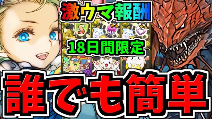 【誰でも簡単】爆速ずらし！激ウマ報酬で限定18日間も開催！13周年記念コロシアム周回！ネロミェール,バレンタインノア編成！代用・立ち回り解説！バレノア【パズドラ】