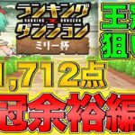 【ランダン】ランキングダンジョン ミリー杯 161,712点 0.1%！王冠余裕編成紹介！【パズドラ】