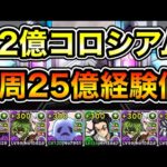 【パズドラ】1周25億経験値！ディバインゲート・12億コロシアム！統合世界！ダンボ4！1周9分台！伊黒編成でランク上げ周回！【概要欄に詳細など記載】