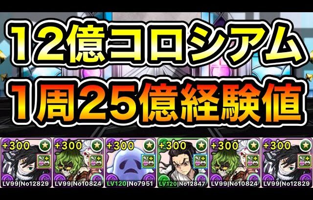 【パズドラ】1周25億経験値！ディバインゲート・12億コロシアム！統合世界！ダンボ4！1周9分台！伊黒編成でランク上げ周回！【概要欄に詳細など記載】