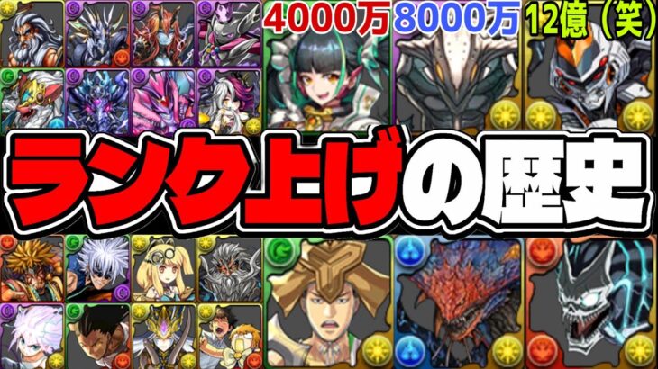 【インフレ】ユーザーのランク推移とランク上げの歴史がヤバすぎる【パズドラ】